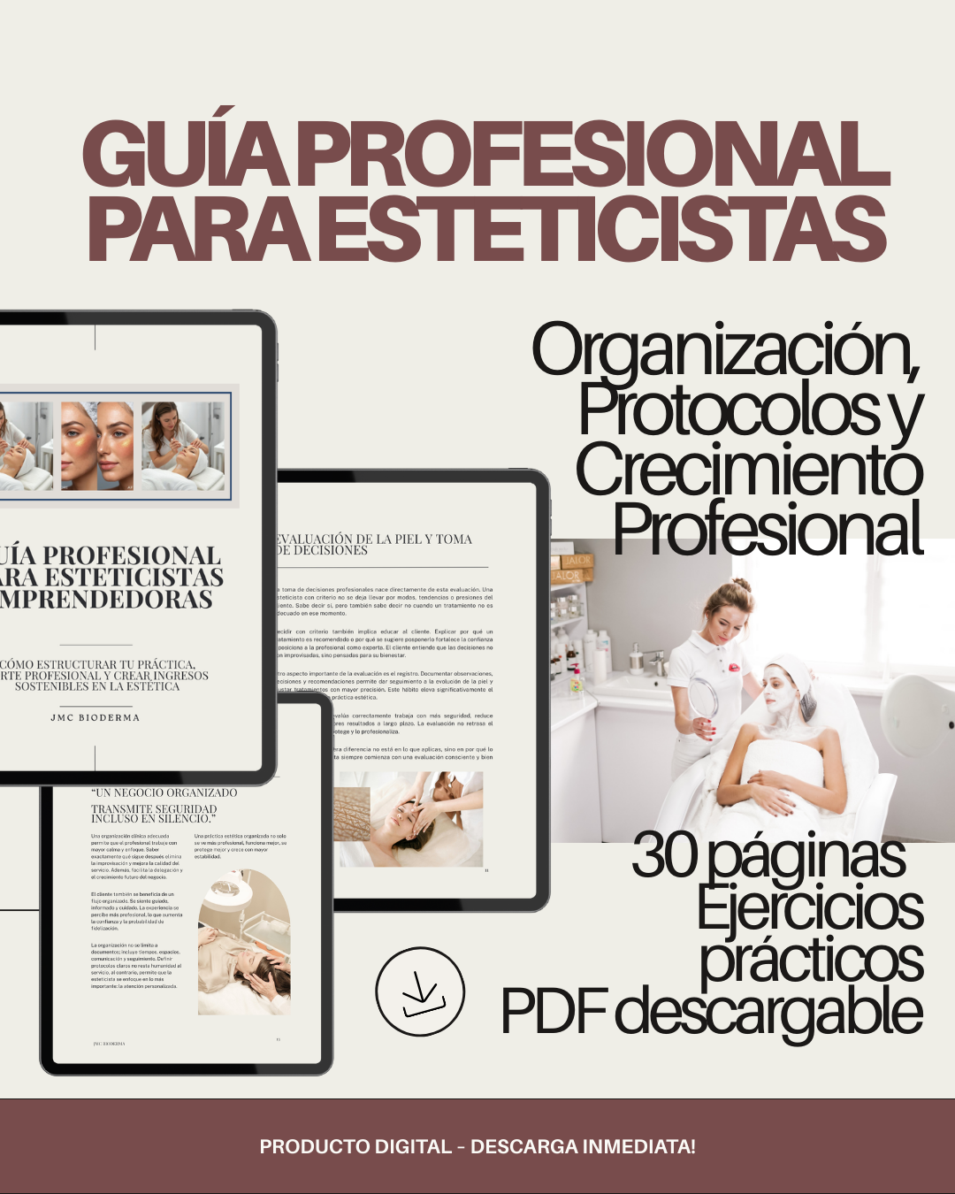 Guía Profesional para Esteticistas | Ebook de Estética | Organización, Protocolos y Crecimiento Profesional